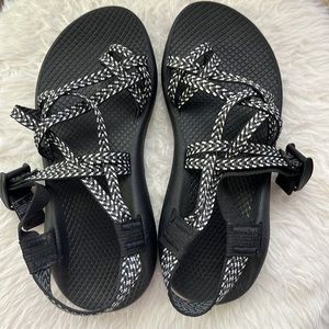Black and White Chaco Sandals